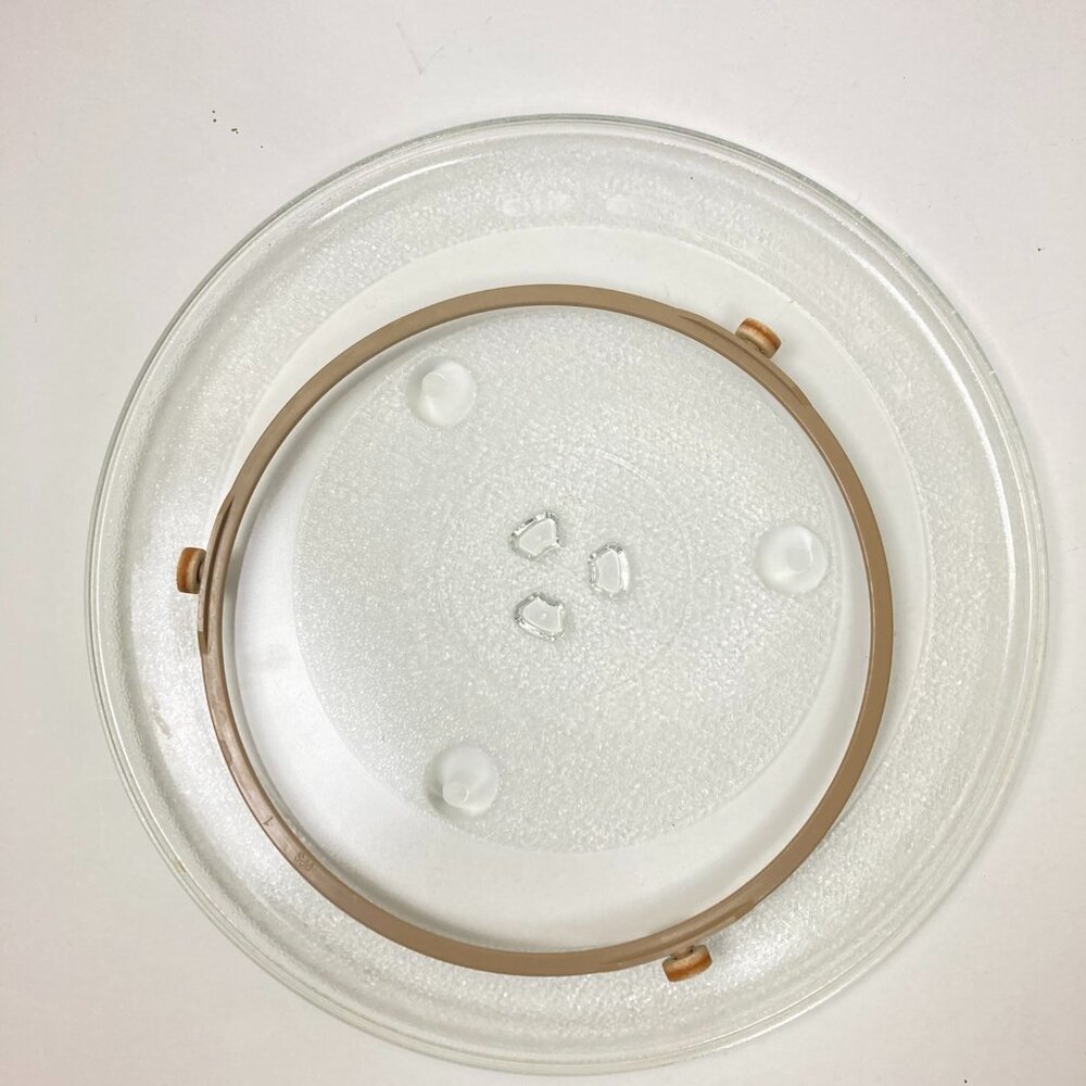 microwave Glass oven tray 12 38 in. & turntable ring for Hamilton Beach Model